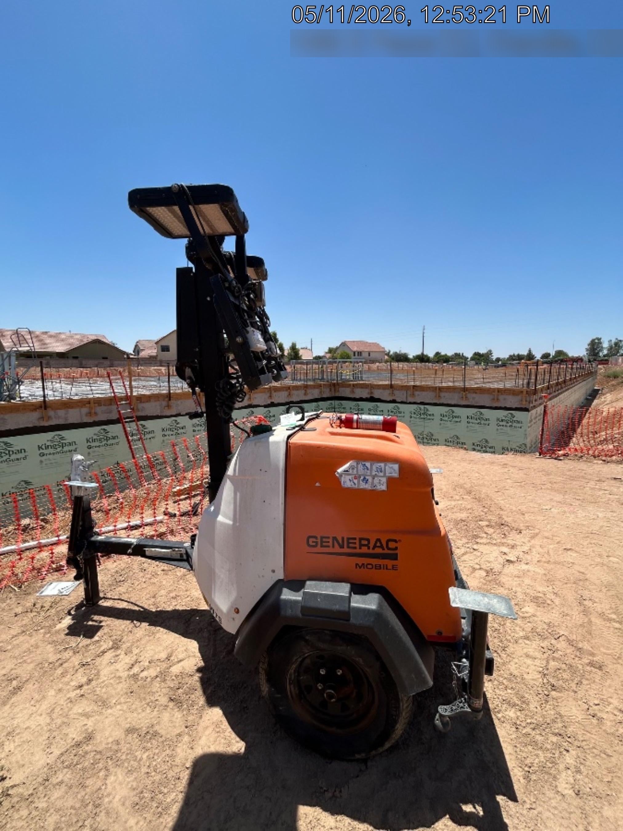 2025 Generac MLTS-4 Diesel, Mitsubishi L2E, 7.1 hp @1800 rpm, Flex Switch 120V Input, Powerzone Controller, (4) 320W LED Lights, 4kW Generator, 39.9 Gal Fuel Tank, 2" Ball, ES Decals