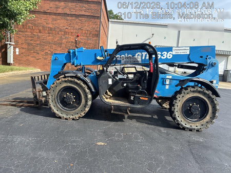 2018 Genie GTH-636 Genie GTH-636 w/Open ROPS, Solid Tires, beacon/work lights, 48" carriage/forks
