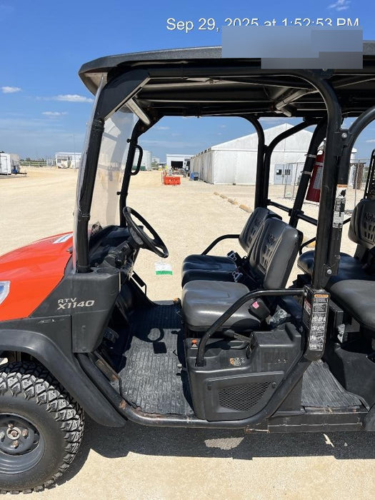 2021 Kubota RTV-X1140W-H Plastic Canopy, Windshield Acrylic Clear, LED Strobe Light, Wire Harness Kit, Back up Alarm