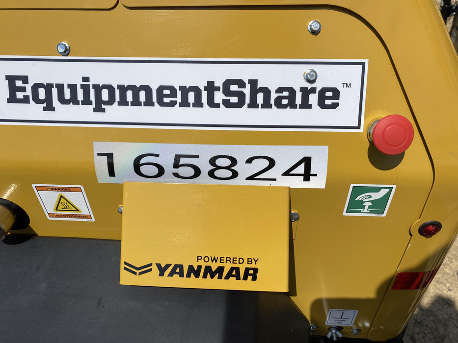 2021 Allmand NLV3GR (4) LED Light Fixture 350W, 23' Vertical Mast, 3kW Prime, Towable, Deep Sea L401, Leveling Jacks, Yanmar T4F 5.8hp