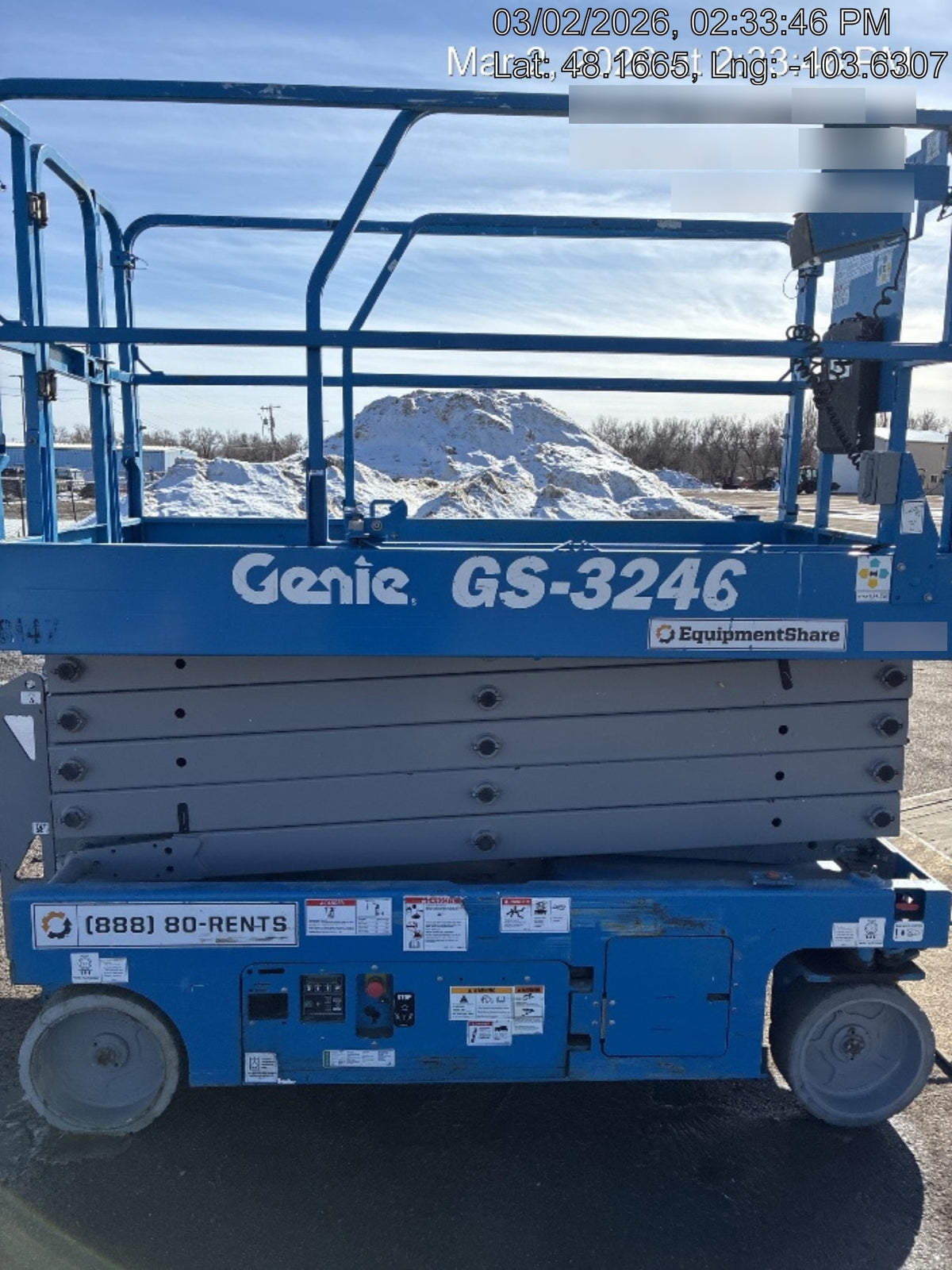 2018 Genie GS-3246 Genie GS-3246 w/Folding rails, Full height swing gate