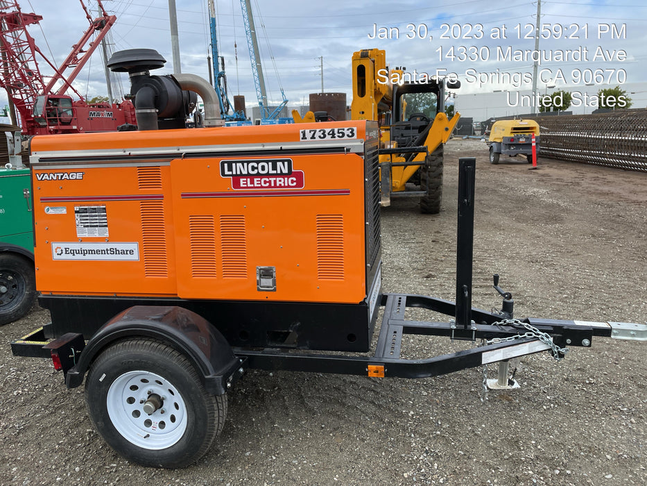 2021 Lincoln Electric Vantage 549X Ready Pak 3, ORANGE (includes trailer, cable rack, fender light kit)