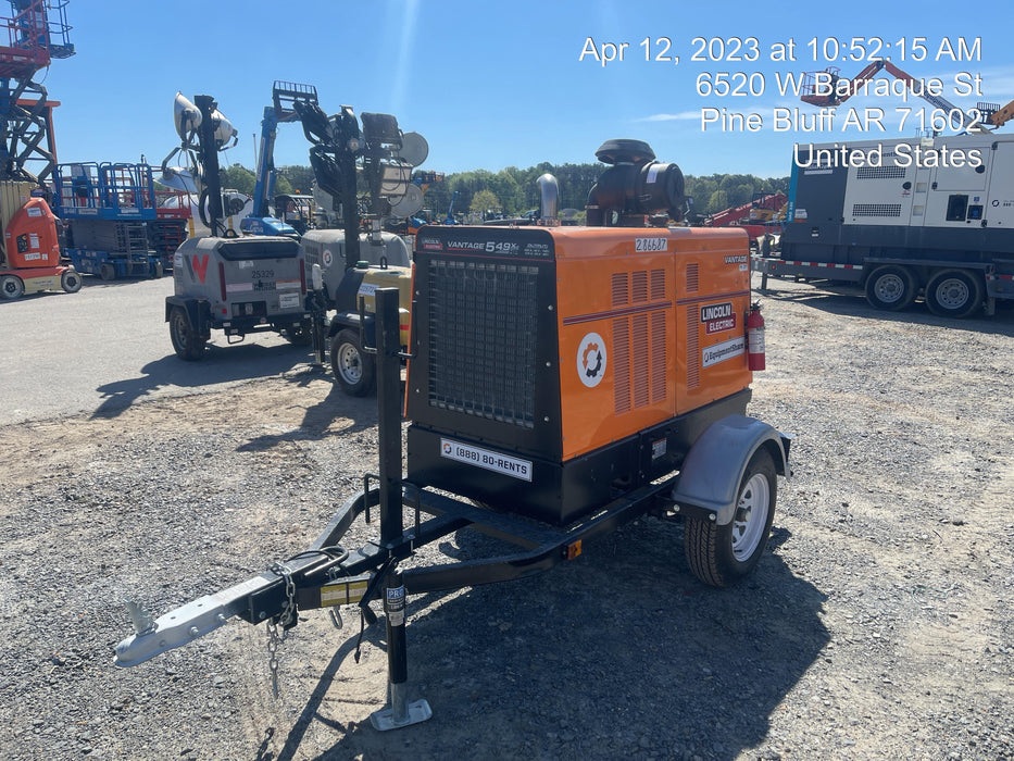 2022 Lincoln Electric Vantage 549X Crosslink Technology, Trailer Mounted, ES Decals, T3