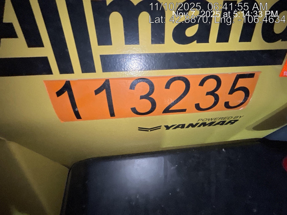 2020 Allmand NLV3GR (4) LED Light Fixture 350W, 23' Vertical Mast, 3kW Prime, Towable, Deep Sea L401, Leveling Jacks, Yanmar T4F 5.8hp