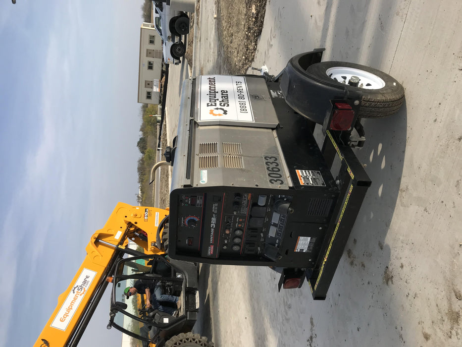 2019 Lincoln Electric Vantage 322 Welder Ready-Pak 3, Two wheel trailer, Fender and Light kit, Cable Rack