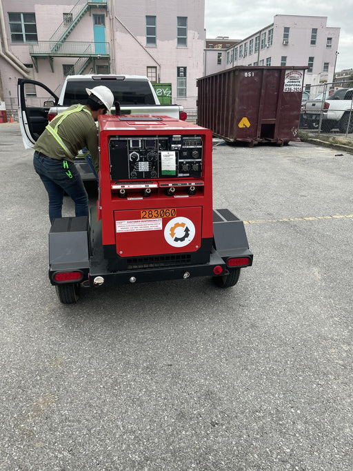 2022 Shindaiwa DGW400MDL Kubota D902 Engine, 23 HP, Dual Op Welder, Wire, Arc, Droop Stick, Tig, and CC Stick Functionality, Simulphase, 3 Phase and 1 Phase Gen Output, Single Axle NB Trlr, Slr Trckl Chrg 12V 12W, Fire Ext