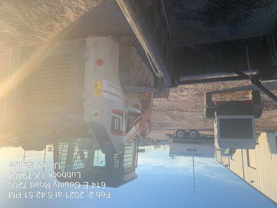 2019 Takeuchi TL8 Cab, Heat/AC, Defroster, 15" Wide Rubber Tracks, Back-up Alarm, Front & Rear Working Lights, Auxiliary Hydraulics, Two-Speed Travel, Electronic Monitoring System, Hydraulic Universal Quick Hitch 76" HD Dirt Bucket with 8 Teeth, 20.3 cubic feet Capacity