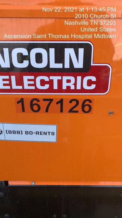 2021 Lincoln Electric Vantage 322 Vantage 322 Ready Pak 3 w/ Decals, ORANGE (includes trailer, cable rack, fender light kit) NO Telematics