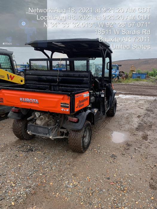 2019 Kubota RTV-X1140W-H 4wd Utility Cart, 4 Seat, Diesel, LED Strobe, Windshield Tempered Glass, Plastic Canopy, Wire Harness Kit, Backup Alarm