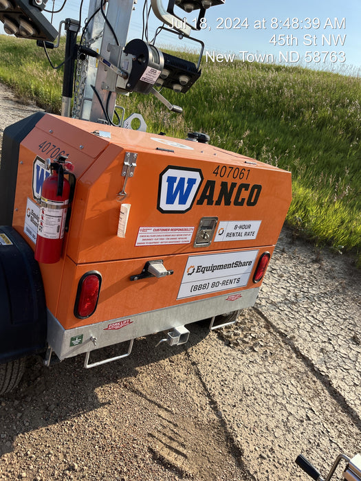 2024 Wanco WLTT-4MM4K Diesel, Deep Sea Controller, Shore Power Plug, Auto Start, (4) 350W LED Floodlights, 4kW Generator, 60 Gal Fuel Tank, 2" Ball, T3