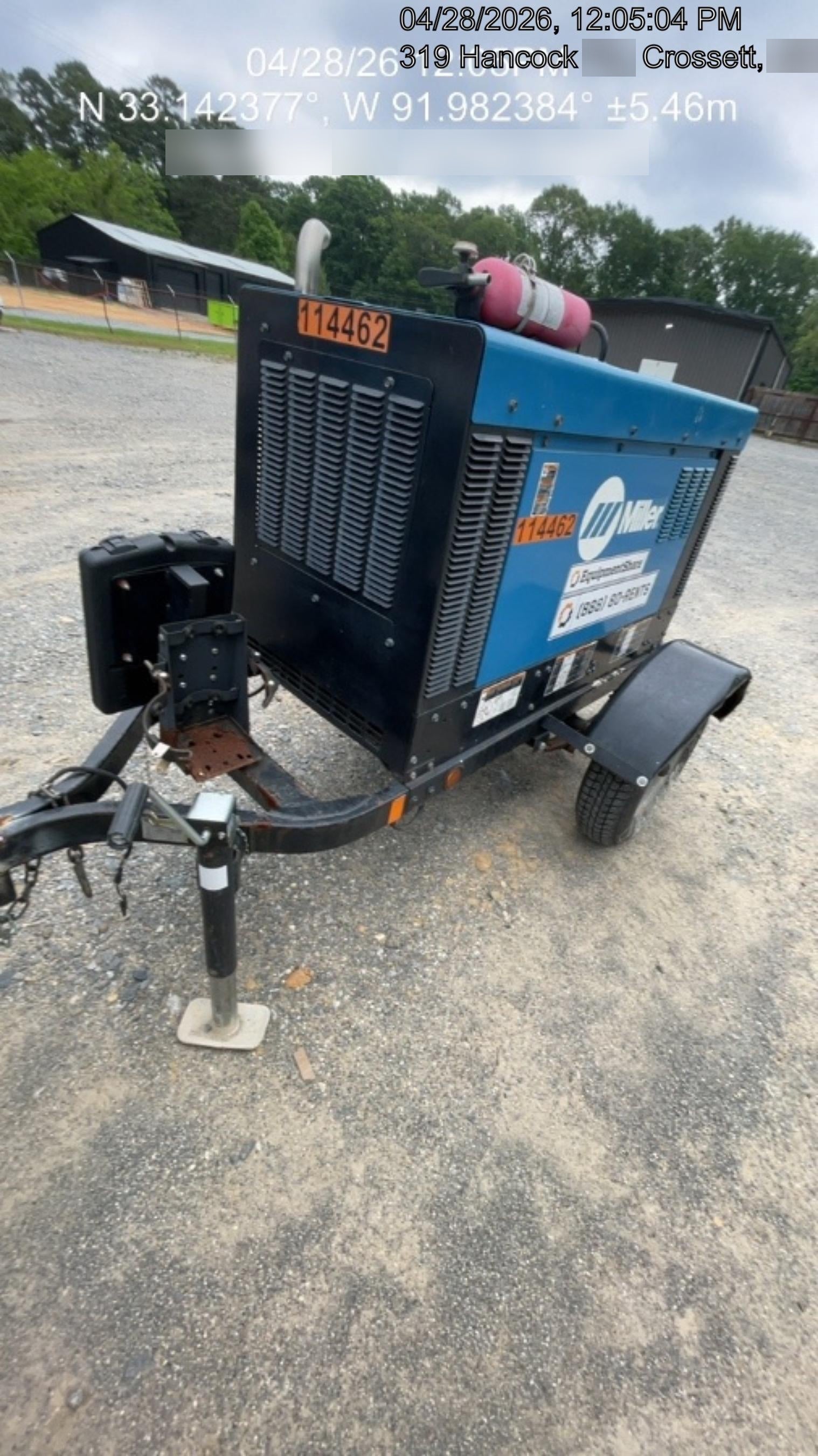 2020 Miller Electric BIG BLUE 400 Trailer Mounted Welder