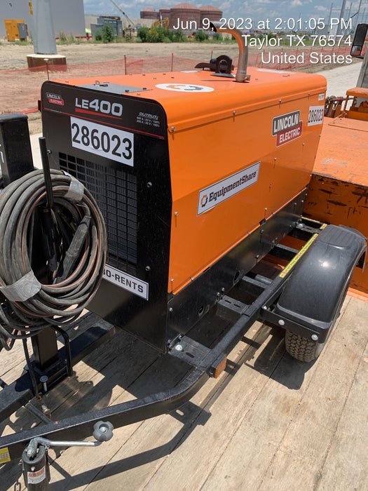 2022 Lincoln Electric LE400 Kubota V1505, Trlr, Cable Rack, Light Kit, ES Decals, T3