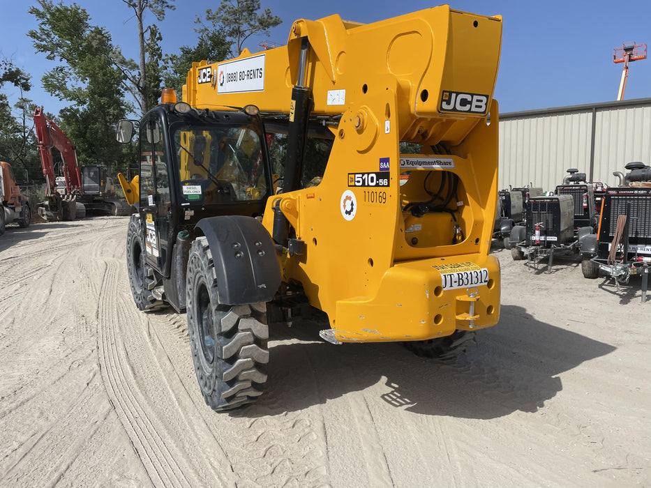2020 JCB 510-56 Cab/Heat/Air, Solid Tires, Work Lights, Beacon, Aux Hydraulics, Back up Alarm, Lifting Eye, ES Decals