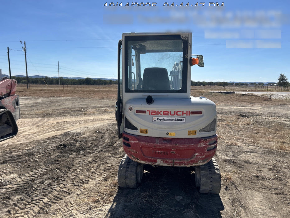 2020 Takeuchi TB-235-2CR Cab/Heat/Air, Rubber Tracks, Manual TAG QC