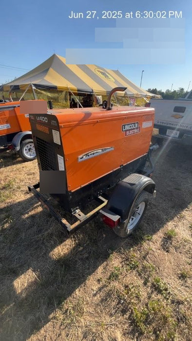 2022 Lincoln Electric LE400 Kubota V1505, Trlr, Cable Rack, Light Kit, ES Decals, T3