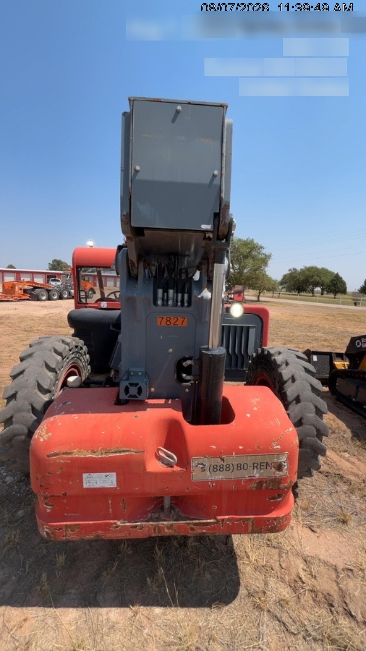 2018 Skyjack SJ1056 TH Skyjack 1056 TH Telehandler w/Open ROPS, Work Lights/Beacon, Solid Tires, 60" Carriage and Forks