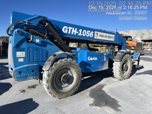 2019 Genie GTH-1056 Cab/Heat/AC, Solid RT Tires, LED Work Lights, Beacon 60" QA Carriage, 60" Forks