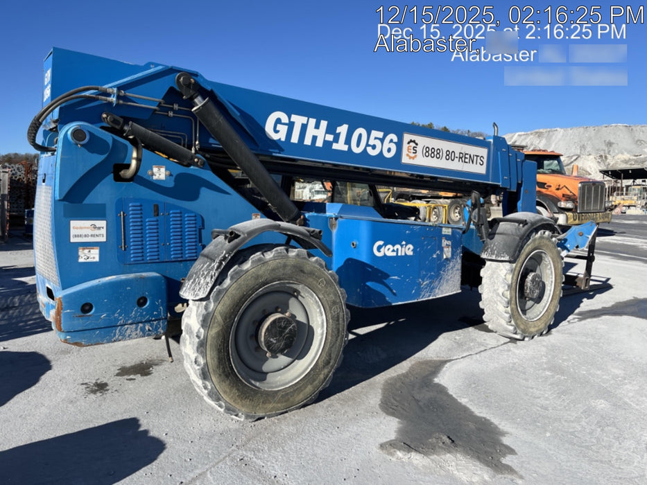 2019 Genie GTH-1056 Cab/Heat/AC, Solid RT Tires, LED Work Lights, Beacon 60" QA Carriage, 60" Forks