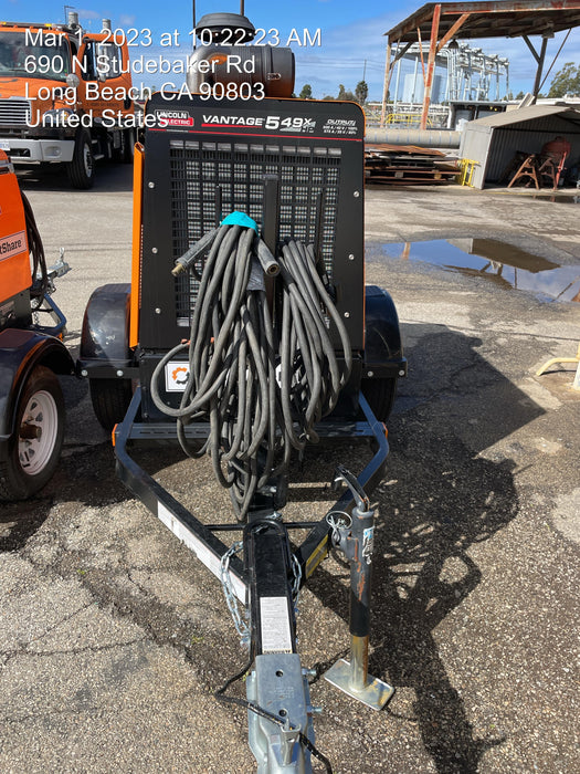 2021 Lincoln Electric Vantage 549X Ready Pak 3, ORANGE (includes trailer, cable rack, fender light kit)