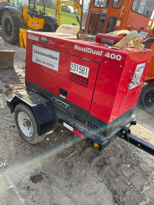 2022 Shindaiwa DGW400MDL Kubota D902 Engine, 23 HP, Dual Op Welder, Wire, Arc, Droop Stick, Tig, and CC Stick Functionality, Simulphase, 3 Phase and 1 Phase Gen Output, Single Axle NB Trlr, Slr Trckl Chrg 12V 12W, Fire Ext