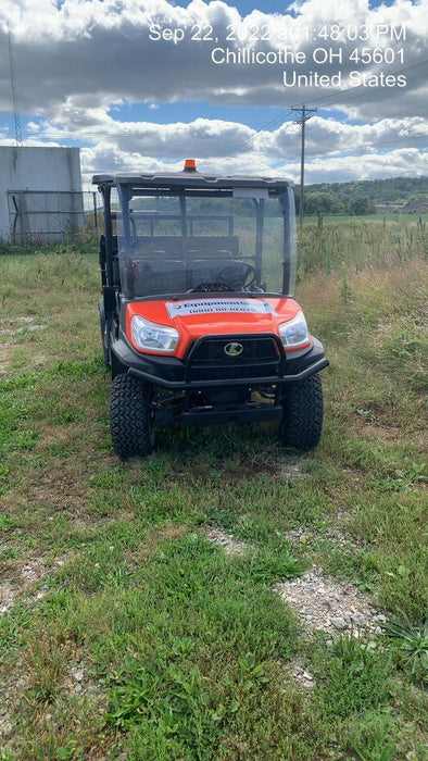 2022 Kubota RTV-X1140W-H Plastic Canopy, Windshield Acrylic Clear, LED Strobe Light, Wire Harness Kit, Back up Alarm