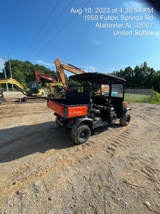 2020 Kubota RTV-X1140WL-H 4 Passenger cart with Plastic canopy, windshield, strobe light, harness, and backup alarm