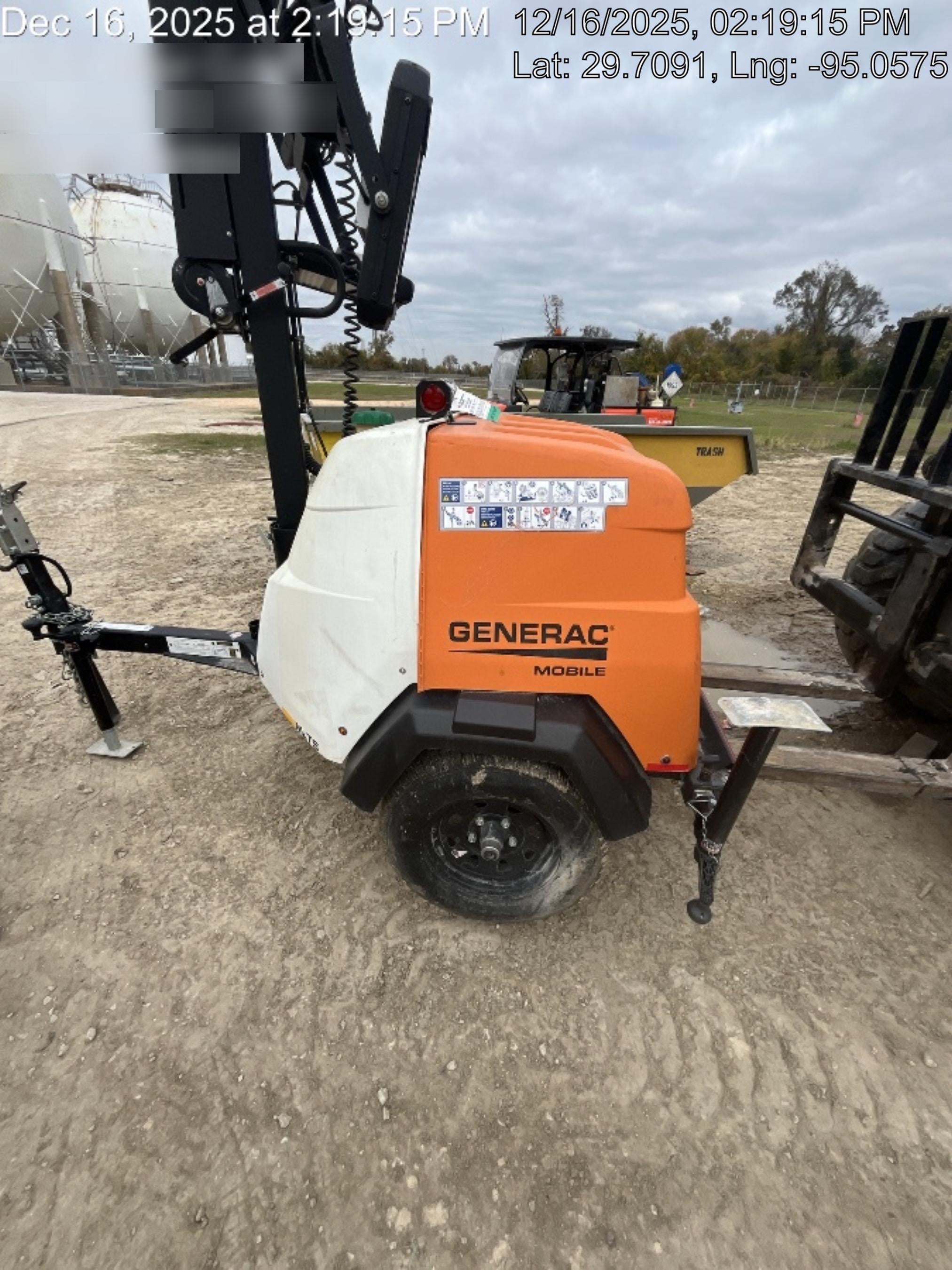 2025 Generac MLTS-4 Diesel, Mitsubishi L2E, 7.1 hp @1800 rpm, Flex Switch 120V Input, Powerzone Controller, (4) 320W LED Lights, 4kW Generator, 39.9 Gal Fuel Tank, 2" Ball