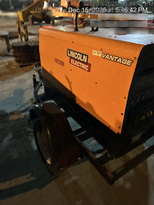 2021 Lincoln Electric Vantage 322 Vantage 322 Ready Pak 3 w/ Decals, ORANGE (includes trailer, cable rack, fender light kit) NO Telematics