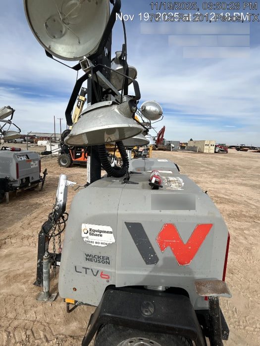 2018 Wacker Neuson LTV6L-MH Wacker Neuson LTV6L Mobile Light Tower w/Fuel Level Sensor Installed