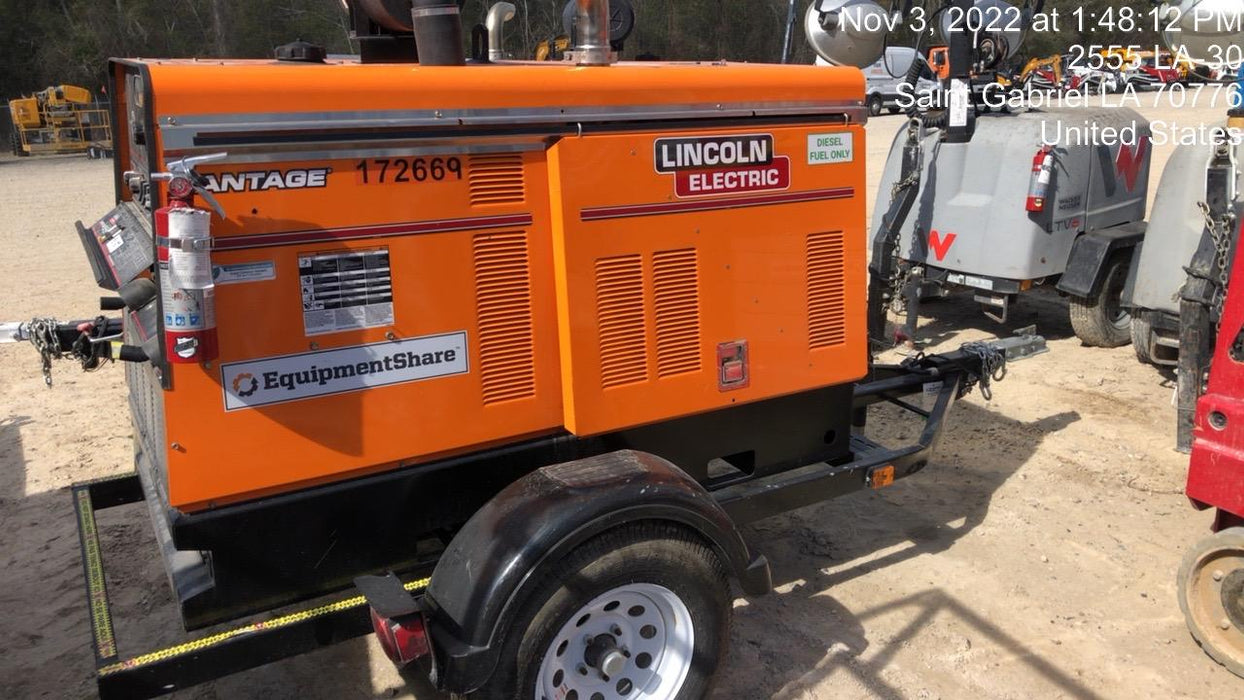 2021 Lincoln Electric Vantage 549X Ready Pak 3, ORANGE (includes trailer, cable rack, fender light kit)