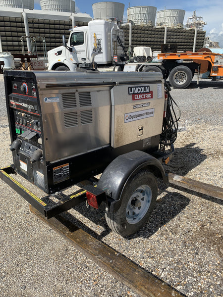 2019 Lincoln Electric Vantage 322 Welder Ready-Pak 3, Two wheel trailer, Fender and Light kit, Cable Rack