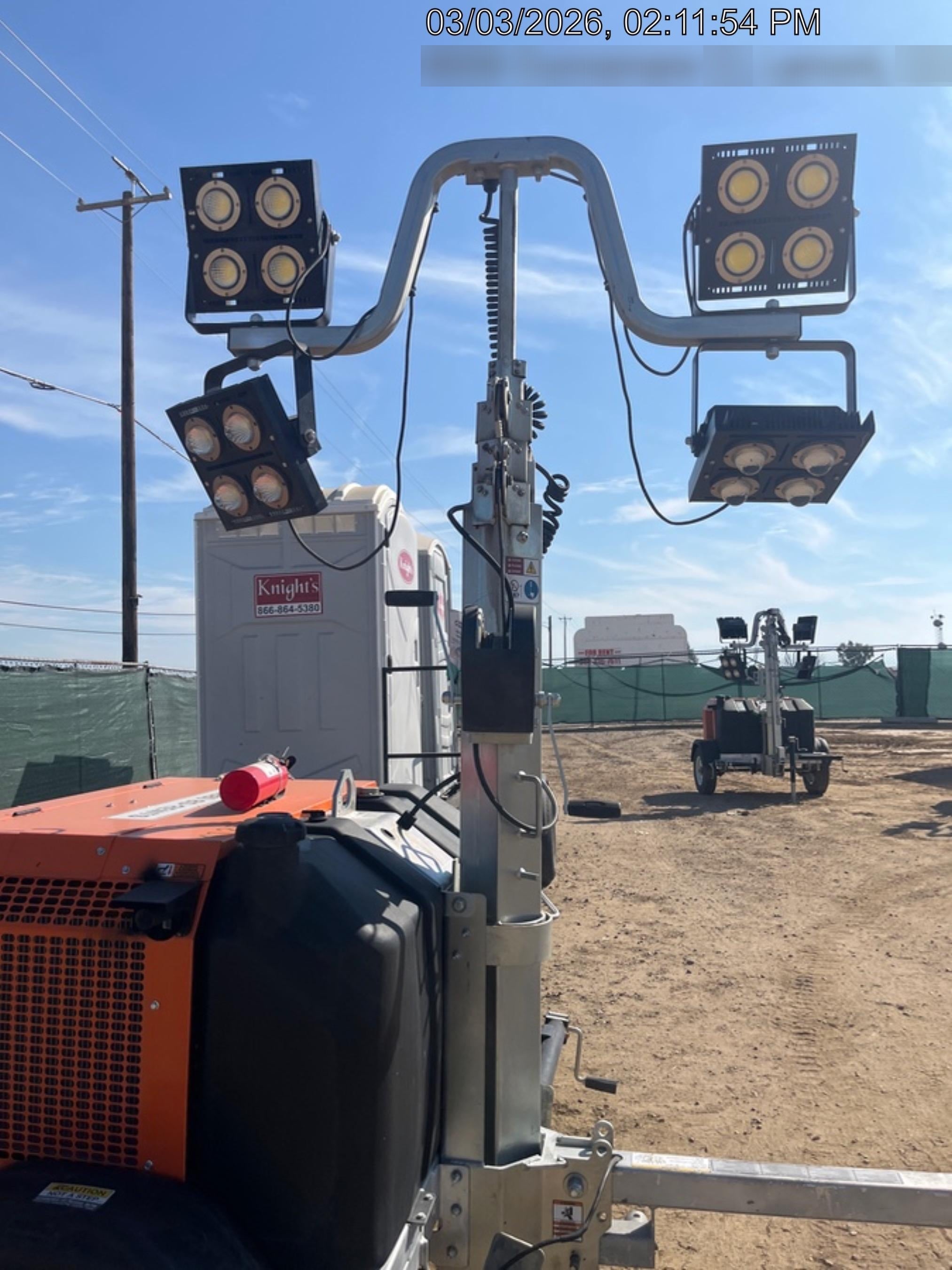 2024 Wanco WLTT-4MM4K Diesel, Deep Sea Controller, Shore Power Plug, Auto Start, (4) 350W LED Floodlights, 4kW Generator, 60 Gal Fuel Tank, 2" Ball, T3