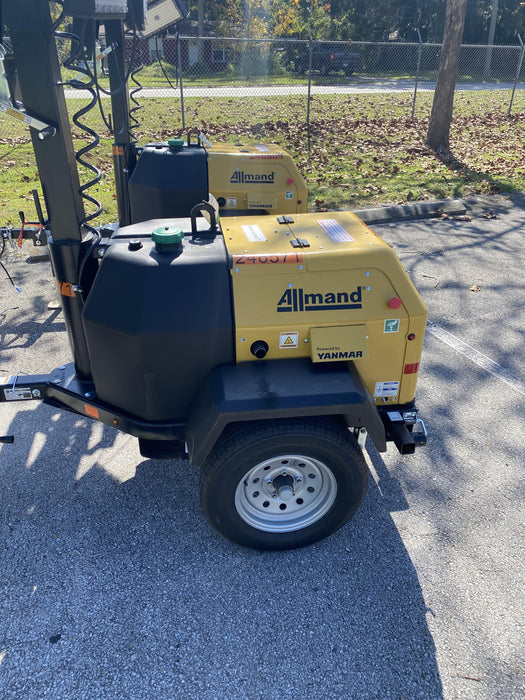 2022 Allmand NLV3GR (4) LED Light Fixture 350W, 23' Vertical Mast, 3kW Prime, Towable