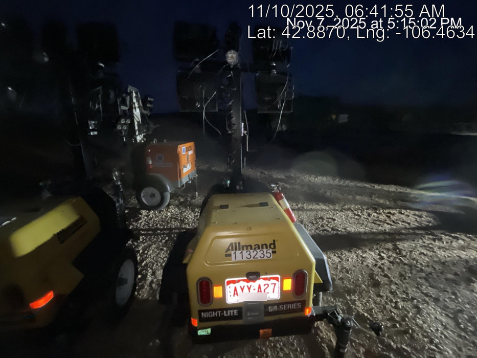 2020 Allmand NLV3GR (4) LED Light Fixture 350W, 23' Vertical Mast, 3kW Prime, Towable, Deep Sea L401, Leveling Jacks, Yanmar T4F 5.8hp