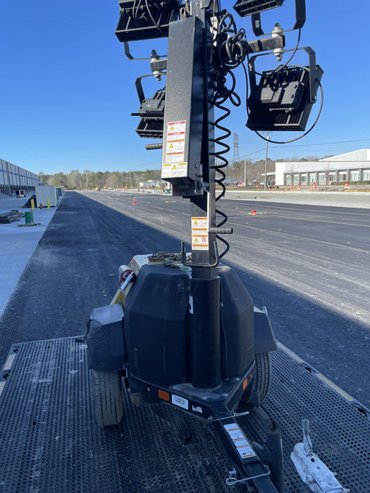 2021 Allmand NLV3GR (4) LED Light Fixture 350W, 23' Vertical Mast, 3kW Prime, Towable, Deep Sea L401, Leveling Jacks, Yanmar T4F 5.8hp