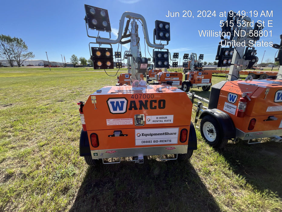 2024 Wanco WLTT-4MM4K Diesel, Deep Sea Controller, Shore Power Plug, Auto Start, (4) 350W LED Floodlights, 4kW Generator, 60 Gal Fuel Tank, 2" Ball, T3