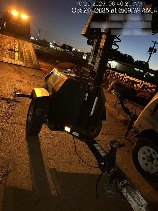 2022 Allmand NLV3GR (4) LED Light Fixture 350W, 23' Vertical Mast, 3kW Prime, Towable, Deep Sea L401, Leveling Jacks, Yanmar T4F 5.8hp