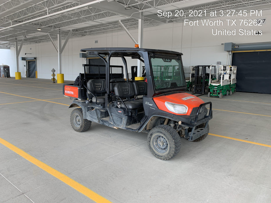 Kubota RTV-X1140W-H 4WD, LED Strobe, Windshield Acrylic Clear, Plastic Canopy, Wire Harness Kit, Backup Alarm