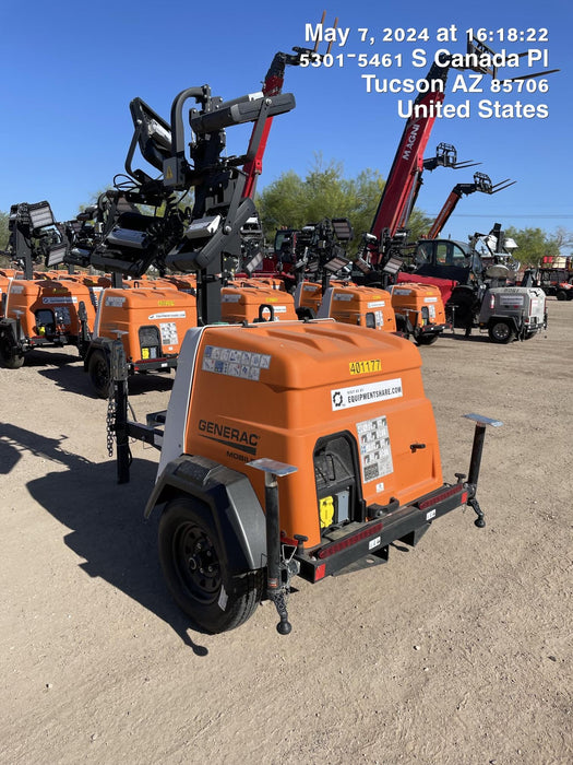 2024 Generac MLT2 Diesel, Flex Switch 120V Input, Powerzone Controller, 
(4) 320W LED Lights, 4kW Generator, 39.9 Gal Fuel Tank, 2" Ball, T3