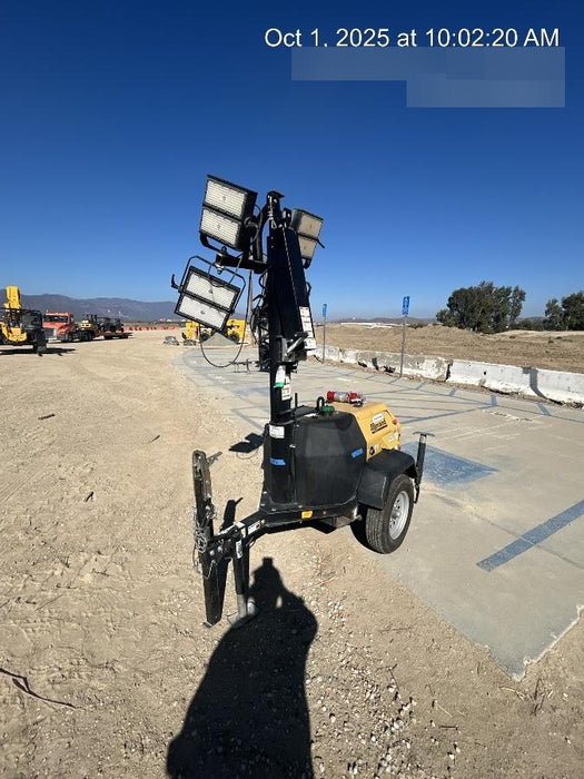 2022 Allmand NLV3GR (4) LED Light Fixture 350W, 23' Vertical Mast, 3kW Prime, Towable, ES Decals, T3