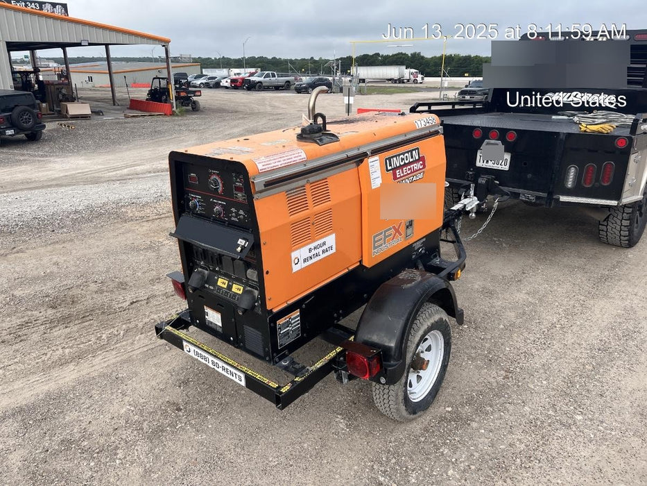 2021 Lincoln Electric Vantage 322 Vantage 322 Ready Pak 3 w/ Decals, ORANGE (includes trailer, cable rack, fender light kit) NO Telematics