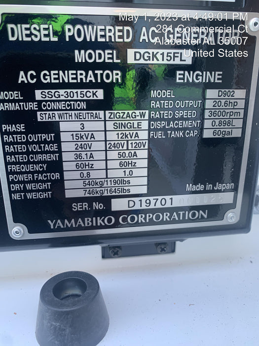 2022 SHINDAIWA DGK15FL