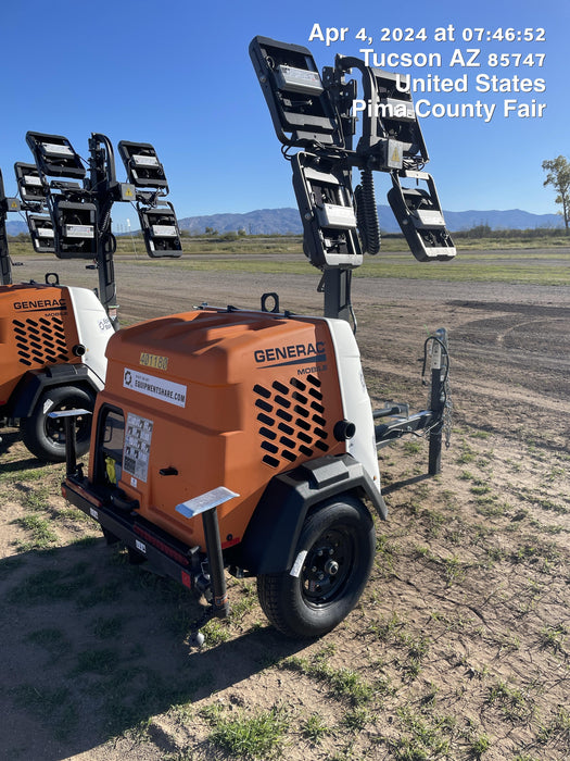 2024 Generac MLT2 Diesel, Flex Switch 120V Input, Powerzone Controller, 
(4) 320W LED Lights, 4kW Generator, 39.9 Gal Fuel Tank, 2" Ball, T3