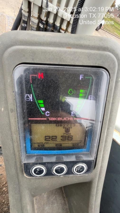 2019 Takeuchi TB260 Takeuchi TB260 Canopy w/Rubber Tracks, Auxiliary Hydraulics, Standard Blade, Manual QC