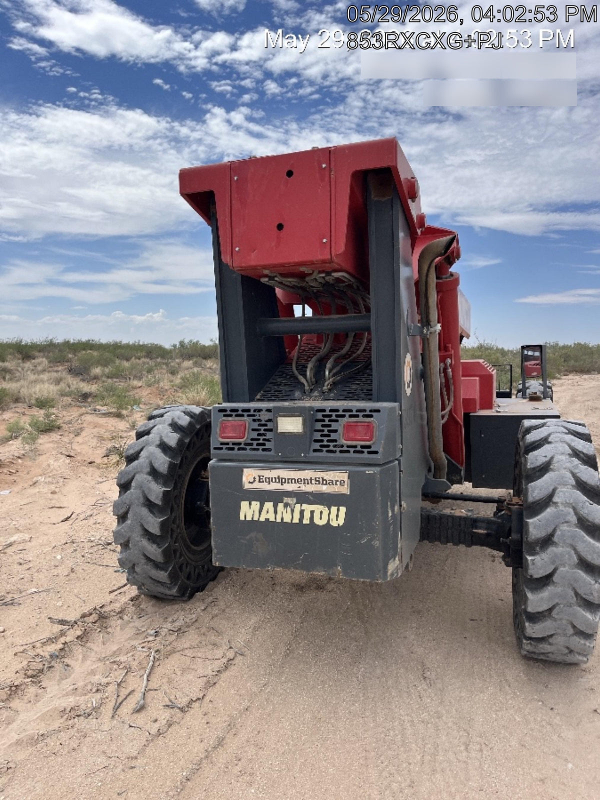 2018 Manitou MTA8044 MTA 8044 - 74 HP T4, Canopy, Worklights/Strobe, Beacon, 66" Carriage, 48" Forks, Solid Tires, Lift Hook, Aux Hydraulics