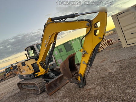 Wacker Neuson ET90 Enclosed Cab, Hybrid Tracks, Long Dipperstick, Bucket