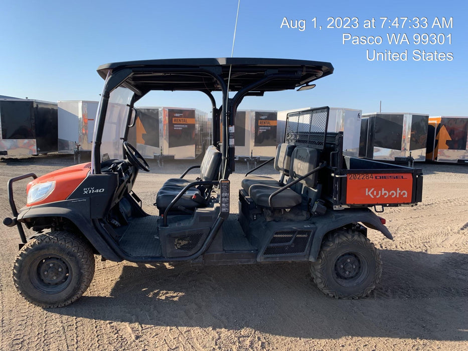 2022 Kubota RTV-X1140W-H Plastic Canopy, Windshield Acrylic Clear, LED Strobe Light, Wire Harness Kit, Back up Alarm