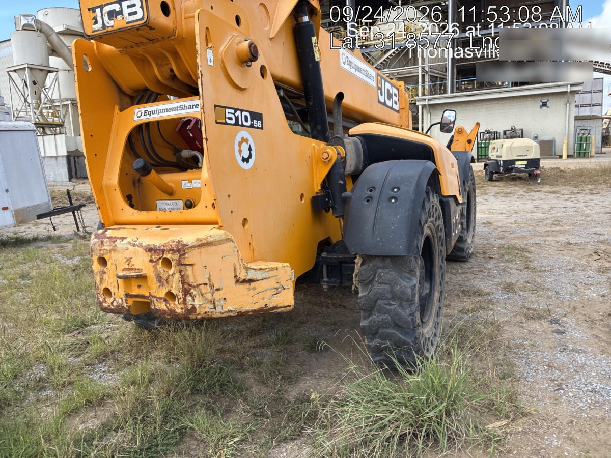 2020 JCB 510-56 Canopy, Solid Tires, Work Lights, Beacon, Aux Hydraulics, Back up Alarm, Lifting Eye, ES Decals