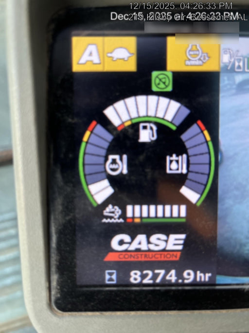 2015 Case CX350D CAB A/C, 13'-3" ARM, STEEL TRACKS, THUMB