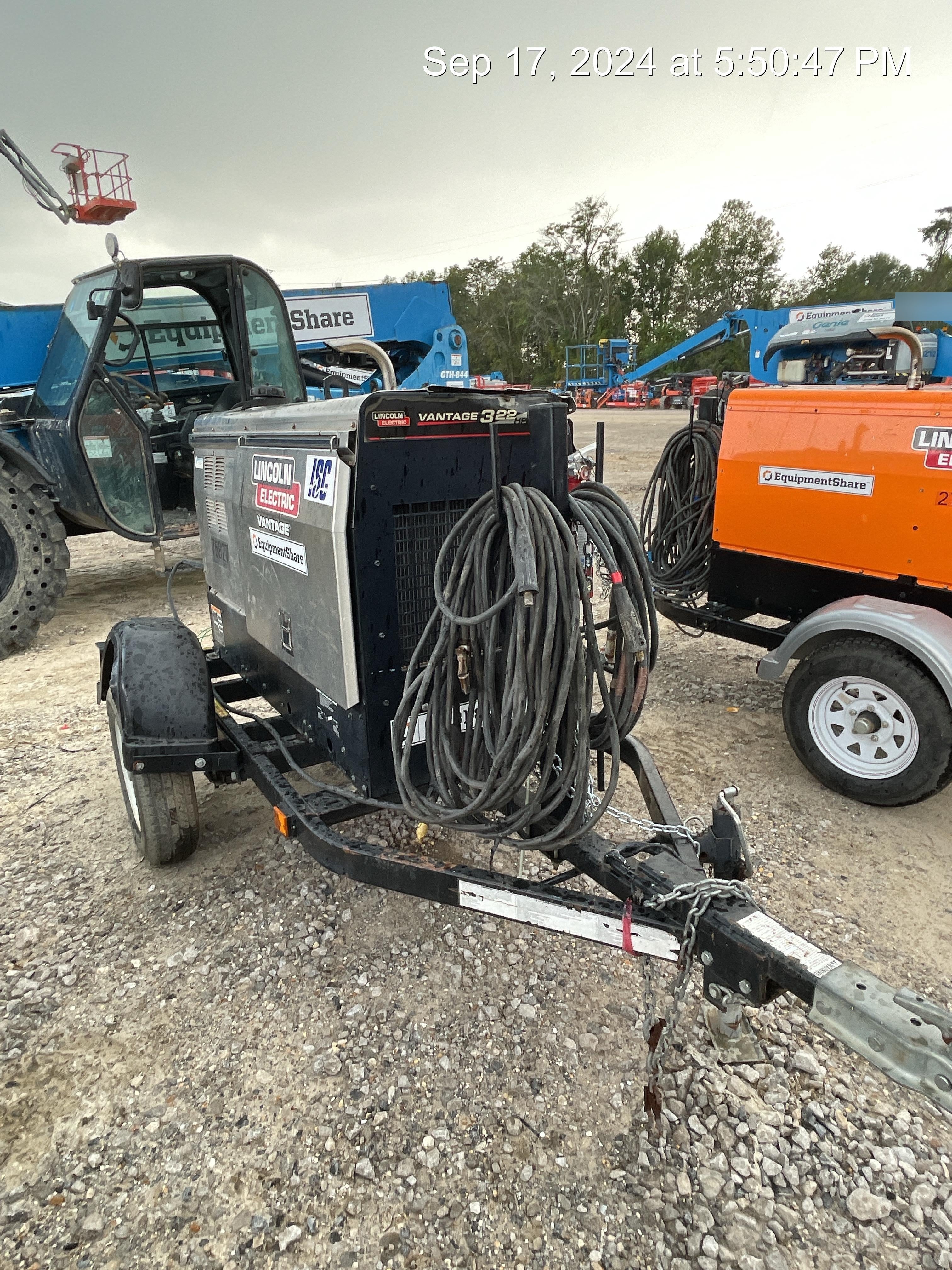 2020 Lincoln Electric Vantage 322 Welder Ready-Pak 3, w/ GPS & Decals (includes trailer, cable rack, fender light kit)